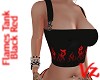 Flame Tank Black Red Tat