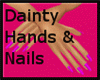 ! Hot Pink Dainty Nails