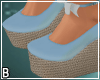 Blue Bow Wedges