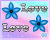 Blue Love Flower Sign