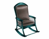Teal Brown Rocking Chair