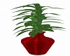 Red Deco Vase w/Plant