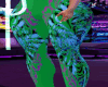 FLORAL GREEN LEGGINGS