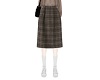 S2 Brown check skirt