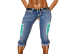 dark turquoise capris