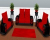 Red Sofa Set