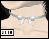 White Bow Collar