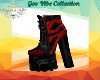 GEO VIBE RED BLACK BOOTS