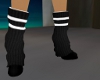 black and white boots