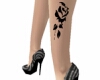 Z90 Rose Leg Calf Tattoo