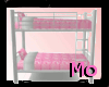!Mo Pink & Whte Bunk Bed