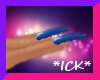 *ICK *Long Blue Nails
