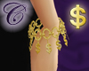 Golden $ Charm Bracelet