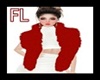 {FL}Fur Shawl RED