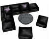 Black/Purple Couch set