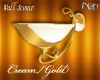 B*Cream/Gold Wall Sconce