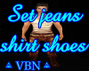 Set jeans shirt shoes