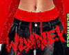 PANTS GRAFITI BLACK/RED
