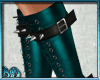 Teal Gothic Spike Boots