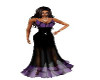 black/purple gown