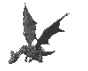 Flying black dragon