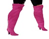 Pink Suede Thigh Boots
