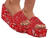 Red Bandana Flip Flop