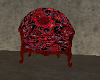 bow~red flowered chair