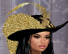 Hat w Gold Feathers