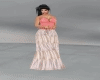 jupe longue boho beige