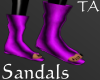 Purple Fuzzy Sandals