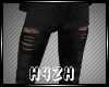Hz-Ripped Black Jeans