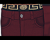 Lv Maroon Jeans