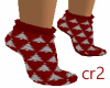 Red W Christmas Socks
