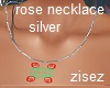 !z!Silver rose necklace