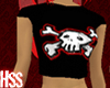 Black Punk Skull T Shirt