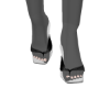 Blk/Wht Sandal Heels