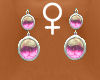 !Earrings pink stones