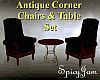 Antq Corner Chair Set Bk