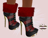 Valerie Red/Blk fur boot