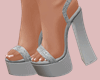 E*Silver Glitter Sandals