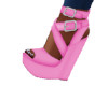 Pink Wedge Sandals