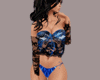 Bikini Encaje Azul&Negro