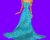 (ML) Aqua Sequined Gown