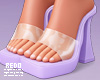 Soft pastels chunky heel