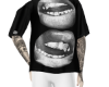 Black t-shirt + tattoo