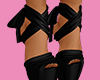 Wrapped Black Satin Heel