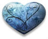 Blue Teal heart w design