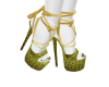 Olive & Gold Stilettos