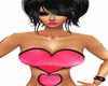 SM- PINK&BLK HEART DRESS